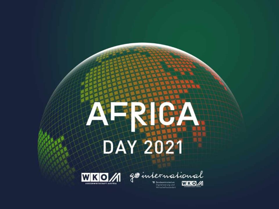 Globus mit dem Schriftzug Africa Day 2021